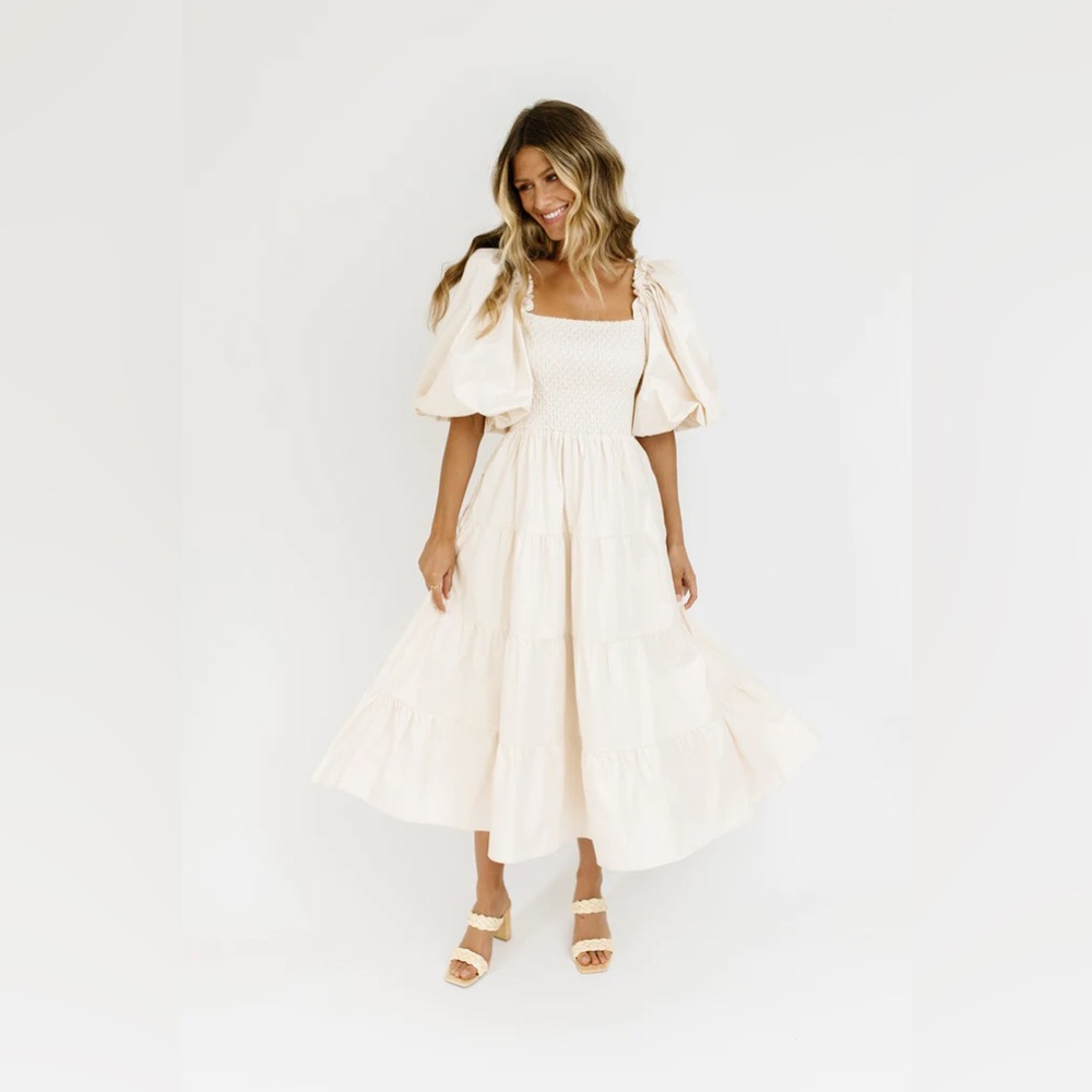 SCOUT PUFF SLEEVE DRESS // CREAM *ZOCO EXCLUSIVE